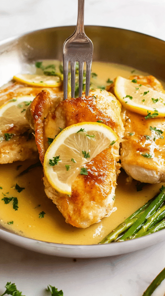golden pan-seared chicken breasts